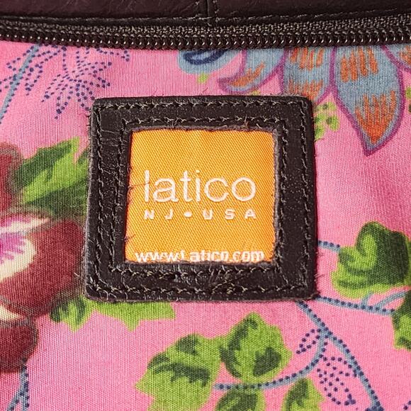 Latico Hobo Bag Dark Brown Leather Fold Over Flap Silhouette Braided Handle Chic - Picture 7 of 10